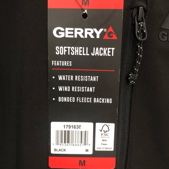Gerry Mens Softshell Jacket • Sz M • Black• NWT - Picture 15 of 15